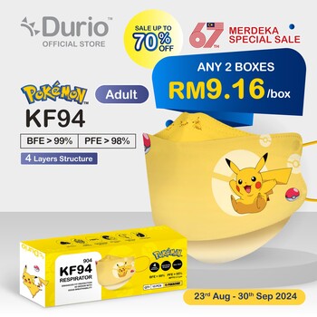 Durio 904 Pokémon KF94 -Pikachu - (10 Pcs)